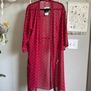 NWT Uniqlo x Beauty and the Beast kimono wrap sheer cardigan tunic- Size M